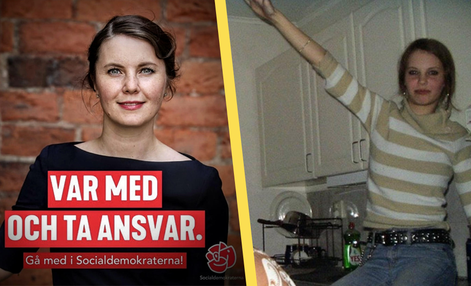 Här gör s-ministern nazisthälsning