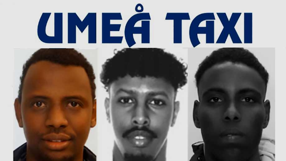Härva med somalier utan taxileg hos Umeå Taxi