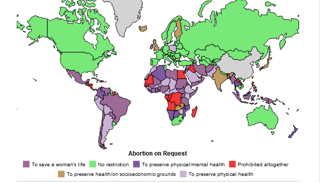 Sverige högt upp på listan över länder med flest aborter