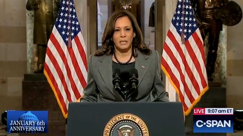 Kamala Harris ifrågasätts – jämförde Kapitolium-protesterna med Pearl Harbor och Nine-eleven