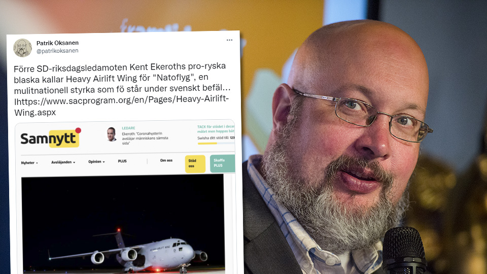 Centerpartistisk Nato-lobbyist till attack mot Samnytt