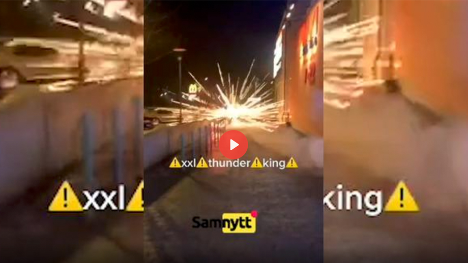 VIDEO: Här avfyrar invandrargäng fyrverkerier inuti byggnader