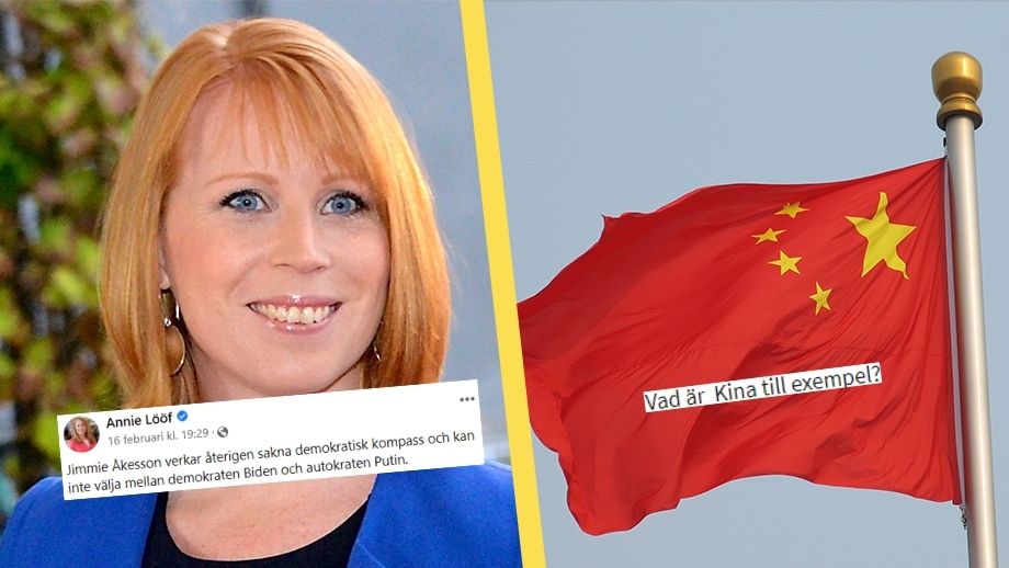 Då: Lööf vägrade definiera Kina – Nu: attackerar SD för att sakna ”demokratisk kompass”