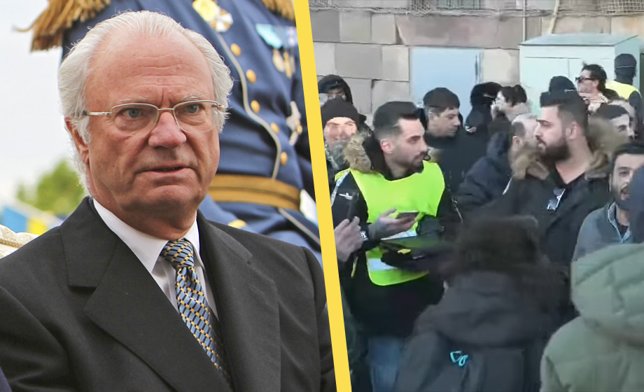 Här samlas kriminella klanen utanför slottet