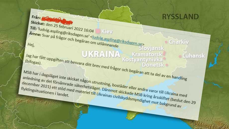 Sveriges hjälp till Ukraina: 25 tält