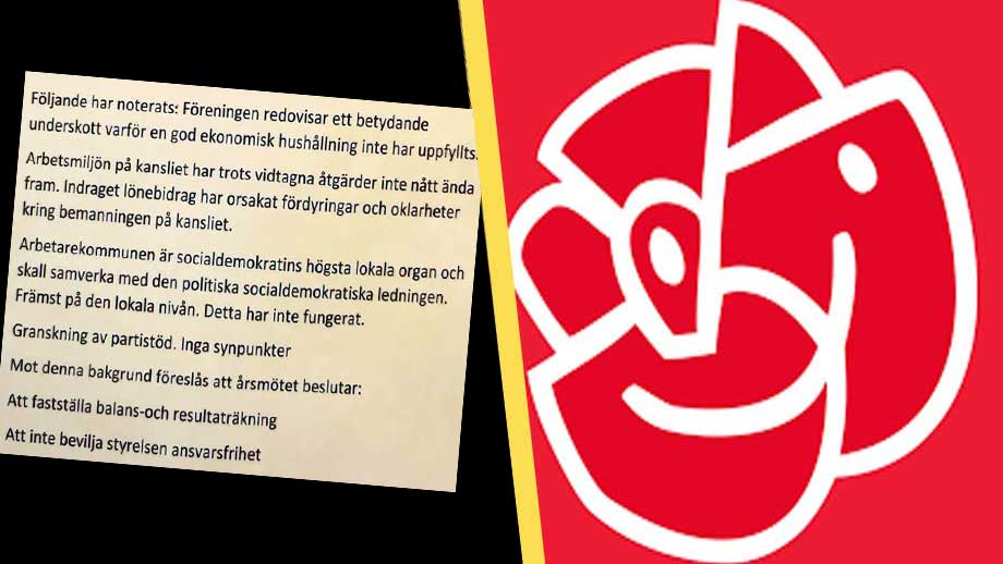 Socialdemokraternas styrelse beviljas inte ansvarsfrihet
