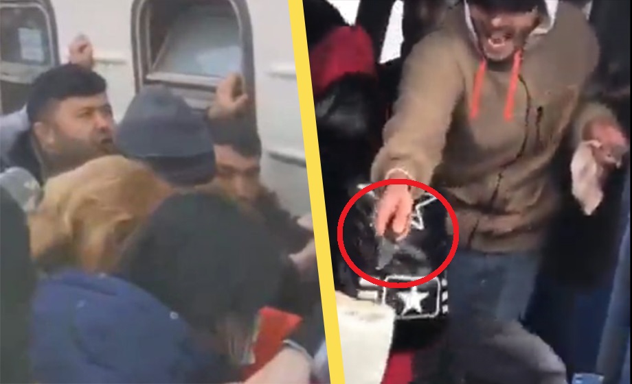 VIDEO: HÄR tar icke-europeiska män de ukrainska flyktingarnas platser