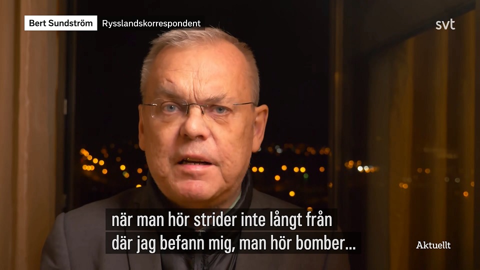 Statstelevisionens reportrar har flytt Ukraina