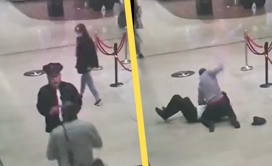 VIDEO: Vakt i koma efter brutalt överfall