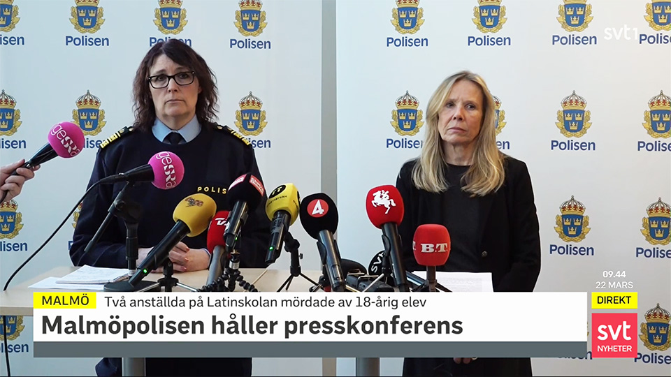 Lärare mördade i skoldåd i Malmö