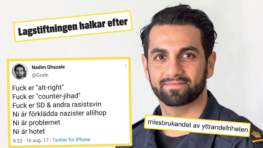 SD-hatande polis vill inskränka yttrandefriheten