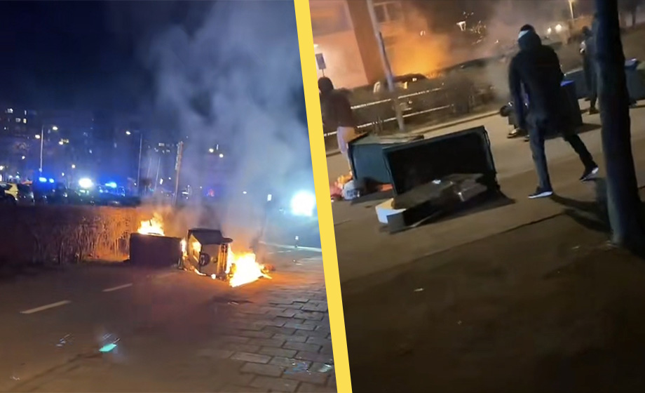 Korankravaller i Rosengård – buss i lågor