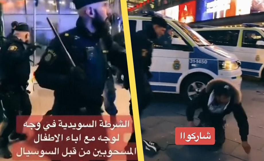 VIDEO: Invandare hetsar mot polisen – ”Allahu akbar – polismaffia”