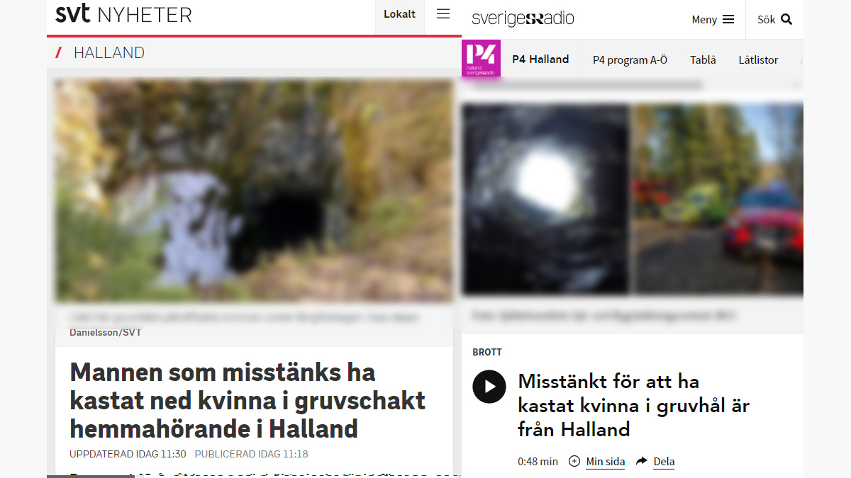 SVT och SR om gruvhålsafghanen: ”Hemmahörande i Halland”