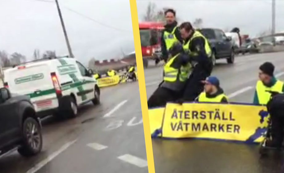 Klimatextremister blockerade väg – för femte gången