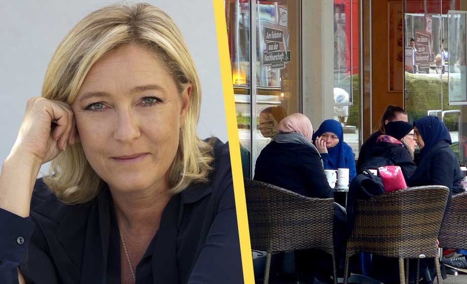 Le Pen vill bötfälla de som klär sig i hijab