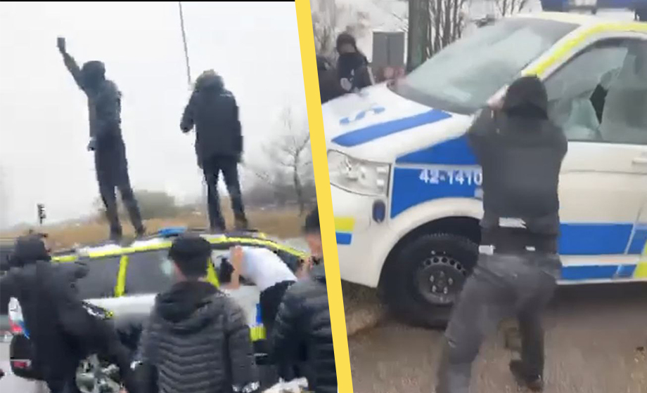 Polisvittne: ”Kvinnor i 40-60 årsåldern samt barn kastar sten mot oss”