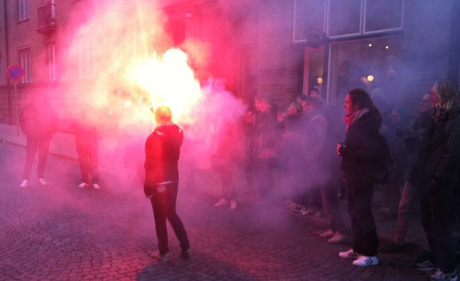 Korankravallerna: Vänsterextremister demonstrerade mot polisens ’övervåld’