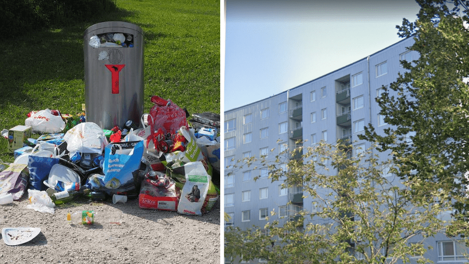 Larm från miljonprogram: Hyresgäster slänger sopor rakt ner i trapphuset