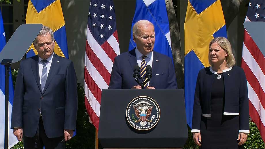 Magdalena Andersson i toppmöte med Joe Biden om Nato