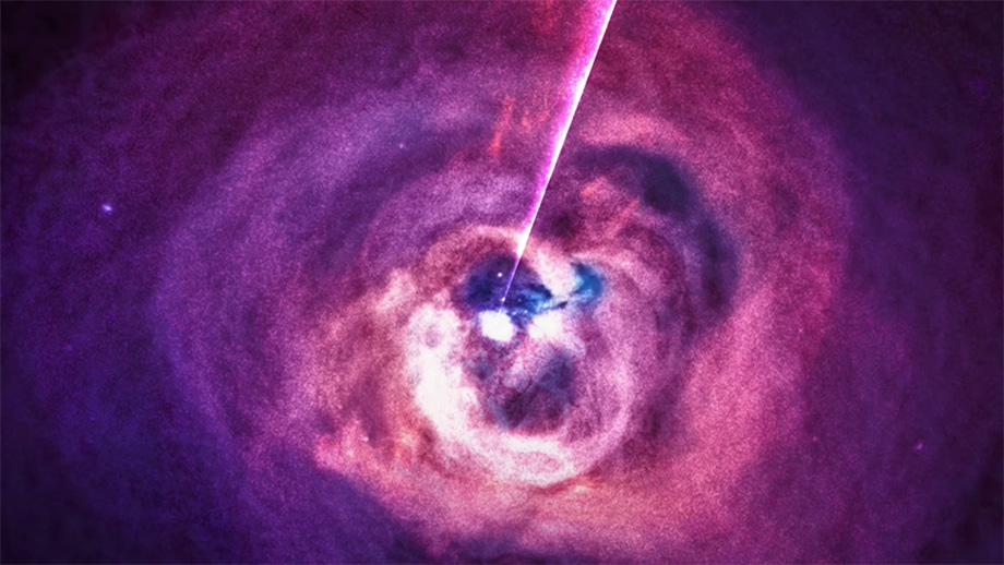 Spöklikt ylande ”ljud” från avlägset svart hål