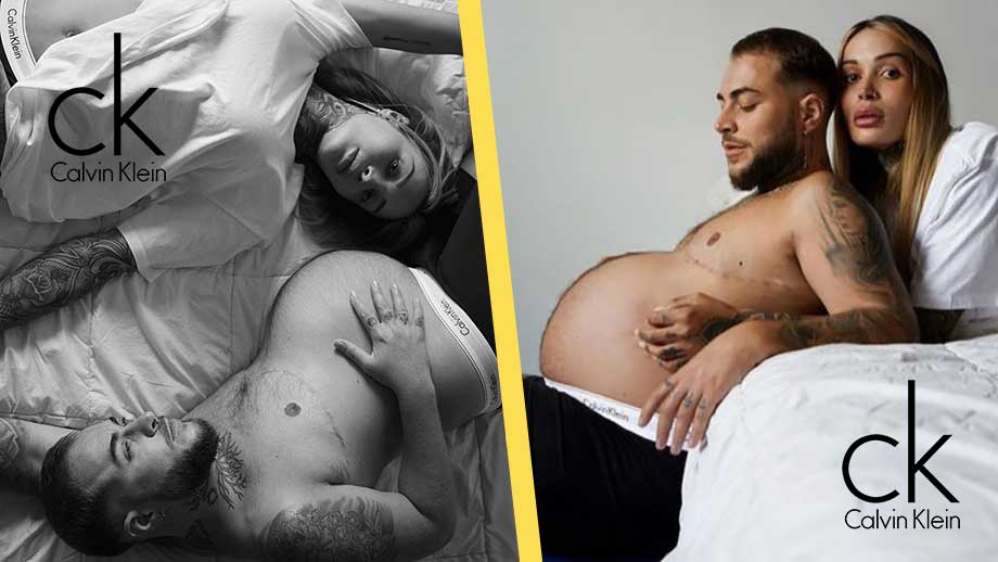 Gravid transman dragplåster i Calvin Kleins mors dagskampanj