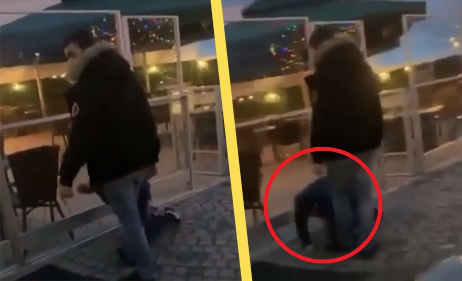 VIDEO: Pojke omringas och tvingas kyssa skor – gänget skrattar