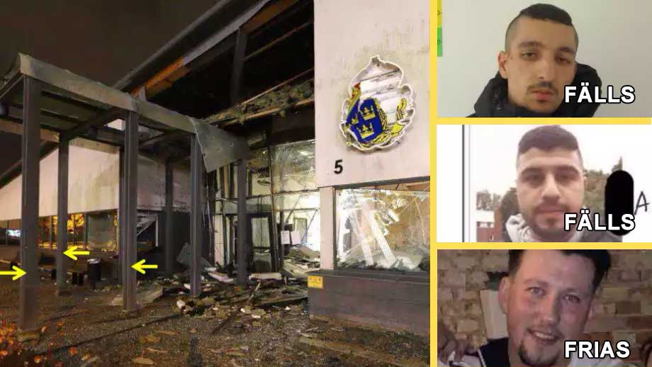 Två döms och en frias för bombattack mot polisstation