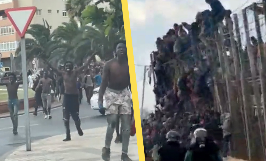 VIDEO: Tusentals migranter stormade EU – 18 döda