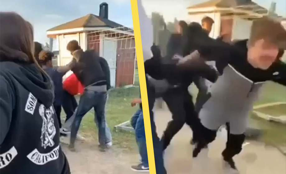 VIDEO: Se invandrargänget stampa svenskar på tivolit