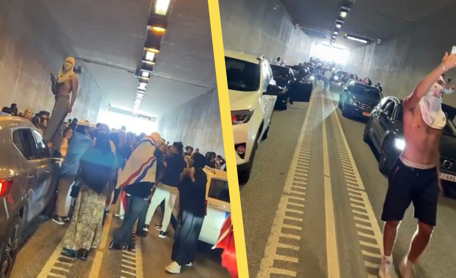 VIDEO: Studenter blockerar Hjulstatunneln – ”Våra regler här”