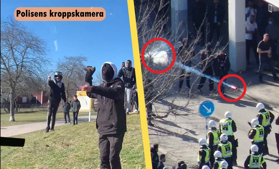Se korankravallerna från polisens kroppskameror UTAN SVT-PIXLING