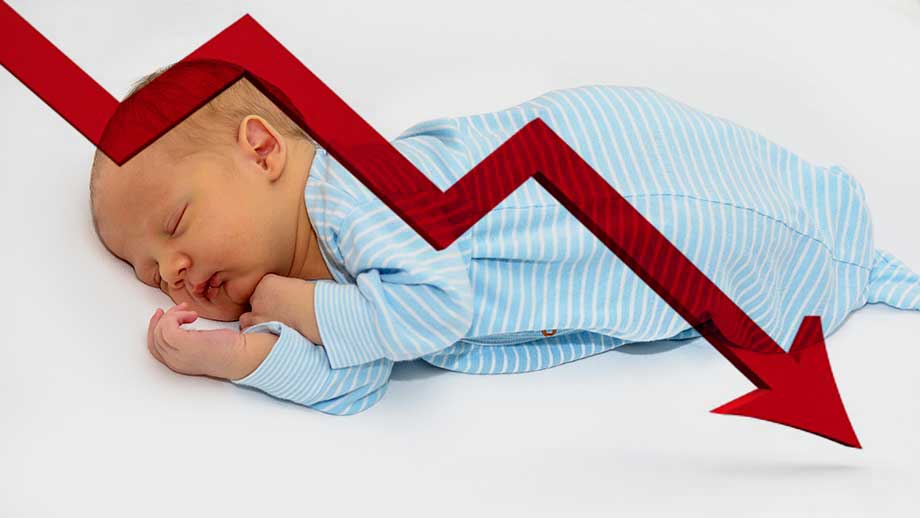 Kraftigt minskat barnafödande