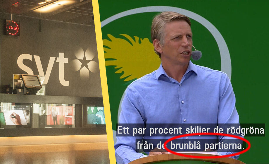 SVT om oppositionen: ”Brunblå partierna”