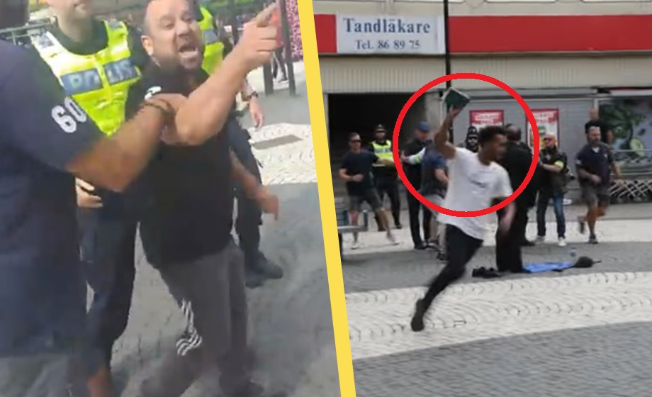 VIDEO: Invandraren stjäl Paludans koran – ”Allahu akbar”