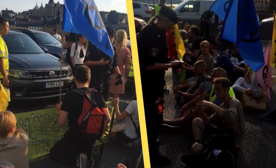 Klimatextremister återupptar sabotage – blockerar rusningstrafik i Stockholm