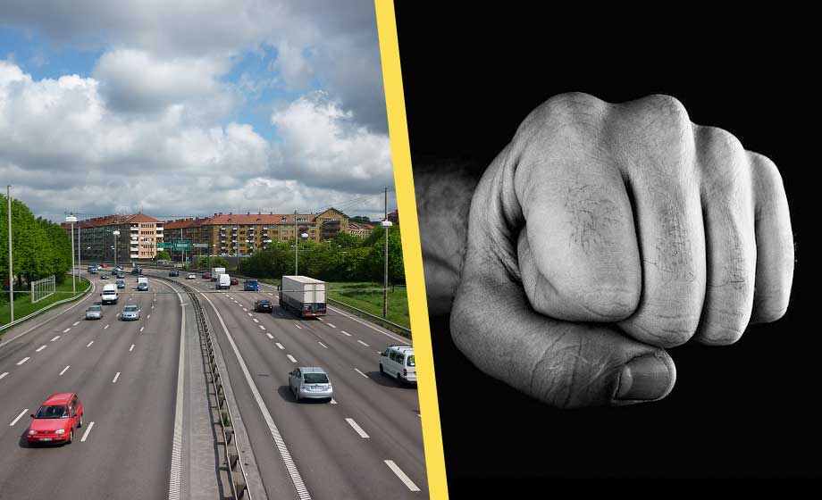 Far och dotter prejades av vägen och misshandlades