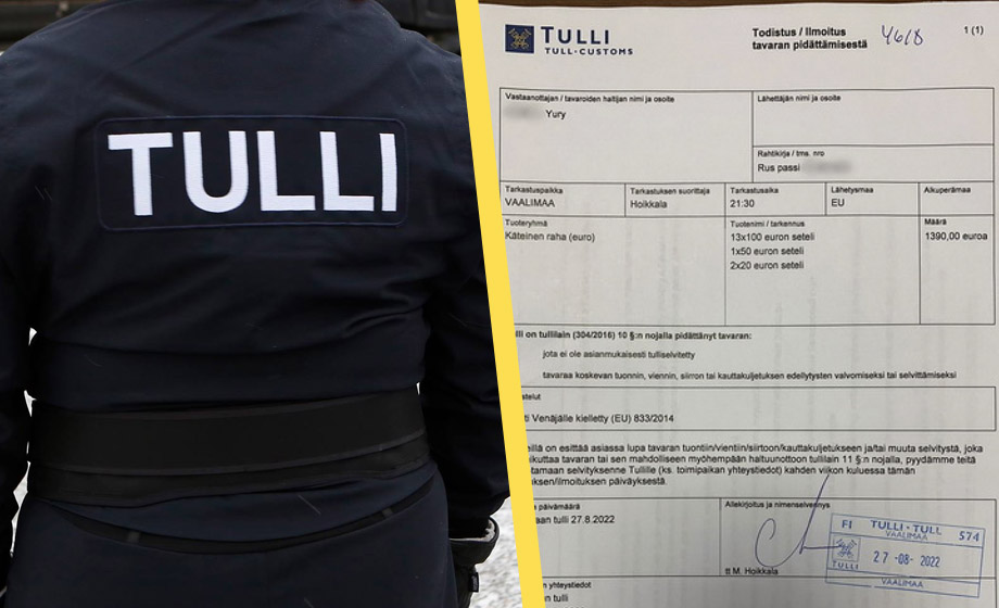 EU beslagtar ryska resenärers kontanter vid gränsen