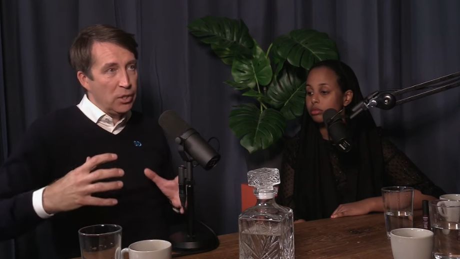 Richard Jomshof (SD) i debatt med Expo-medarbetare