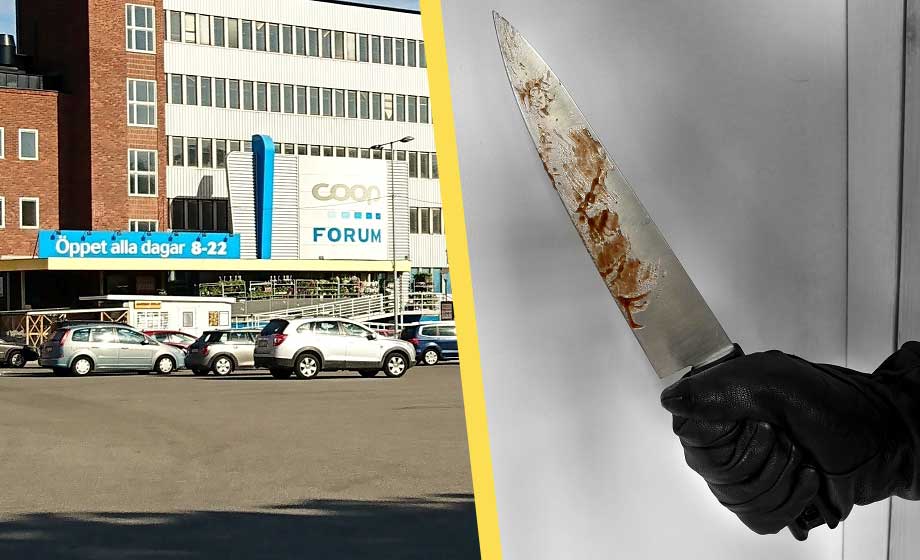 Butiksanställd knivskuren i ansiktet vid rån