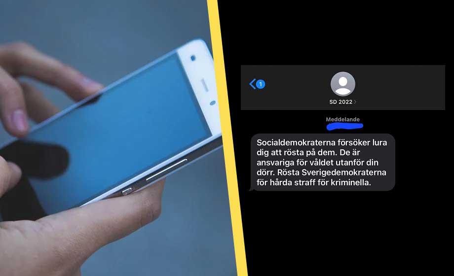 SD varnar för S i sms-kampanj: ”Försöker lura dig”