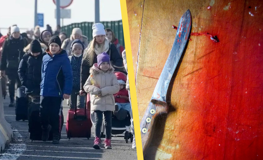 8-årig ukrainsk flicka knivhöggs 74 GÅNGER på flyktingboende