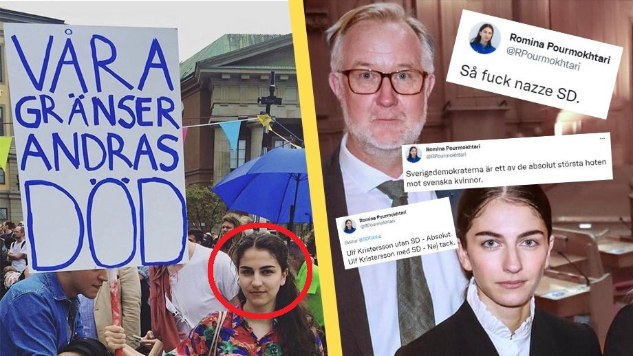 Romina ”Fuck nazze SD” Pourmokhtari (L) – nu minister i SD-styret