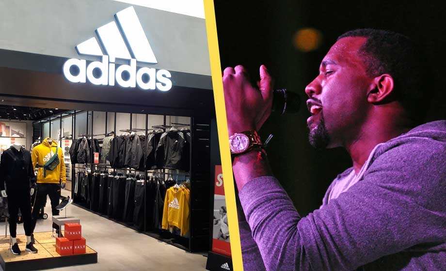 Sa att vita liv är viktiga – kan förlora Adidas-avtal