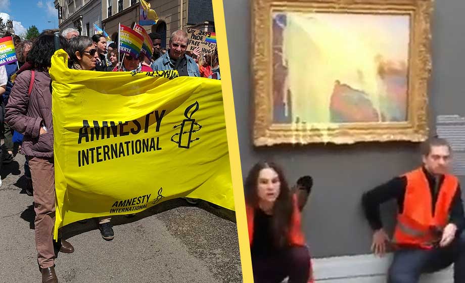 Kritik mot Amnesty efter stöd för klimatextremister