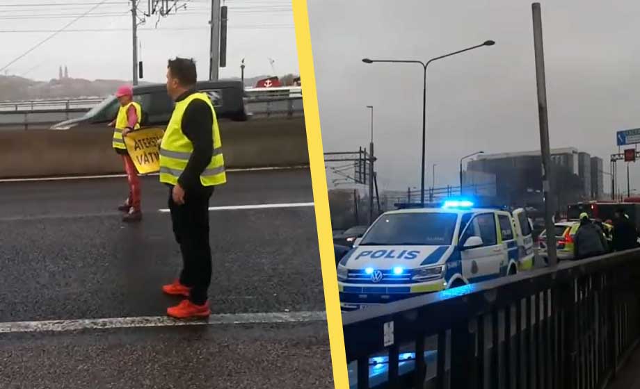 Klimatextremister stoppade trafiken – timmar efter dom