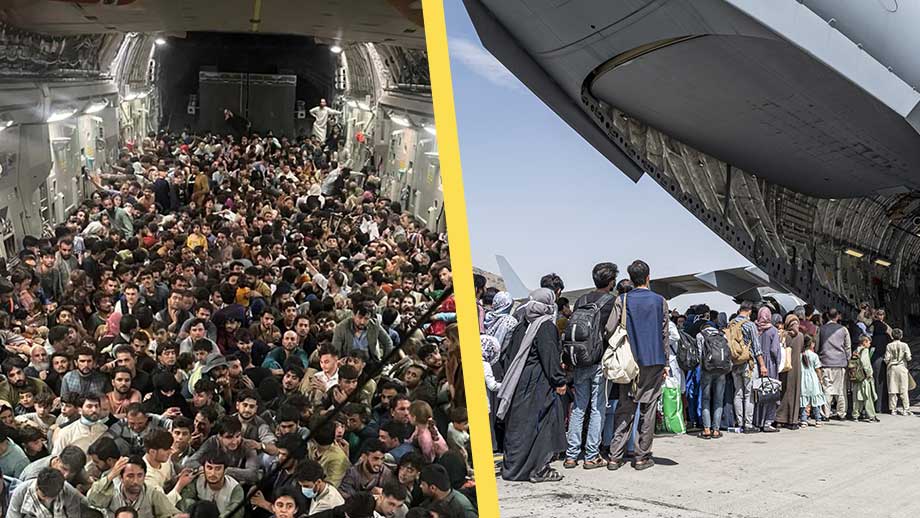 Sveriges grannland flyger in 1 000 afghaner per månad