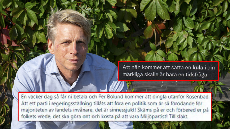 Två åtalas för hot mot Per Bolund