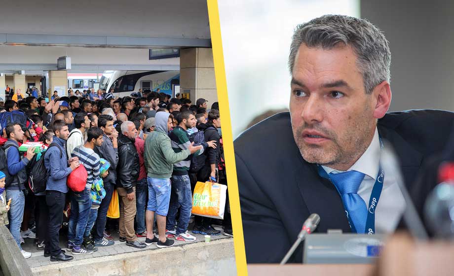 Anstormning av illegala migranter till Österrike