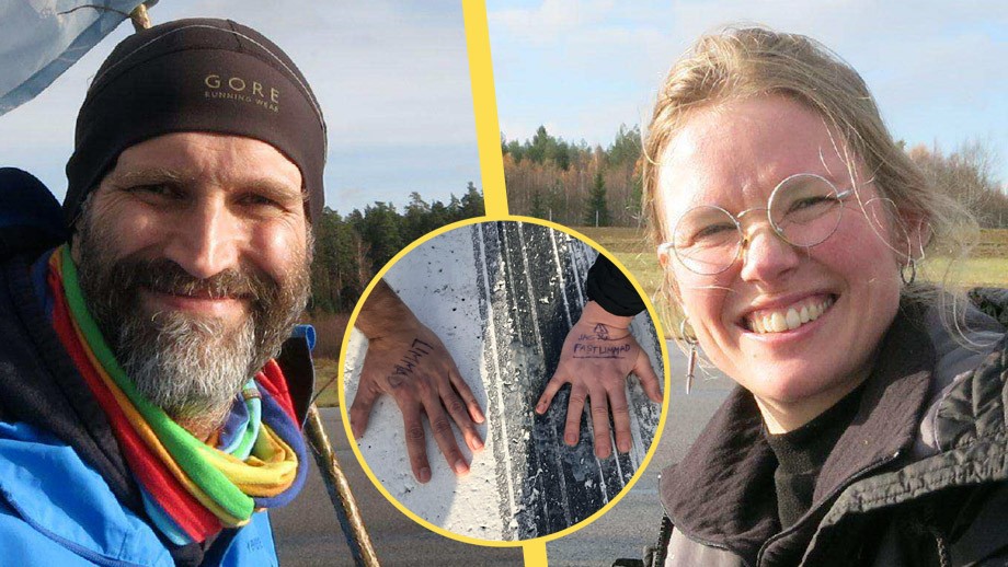 Fängelse för aktivister som limmade fast sig på flygplats